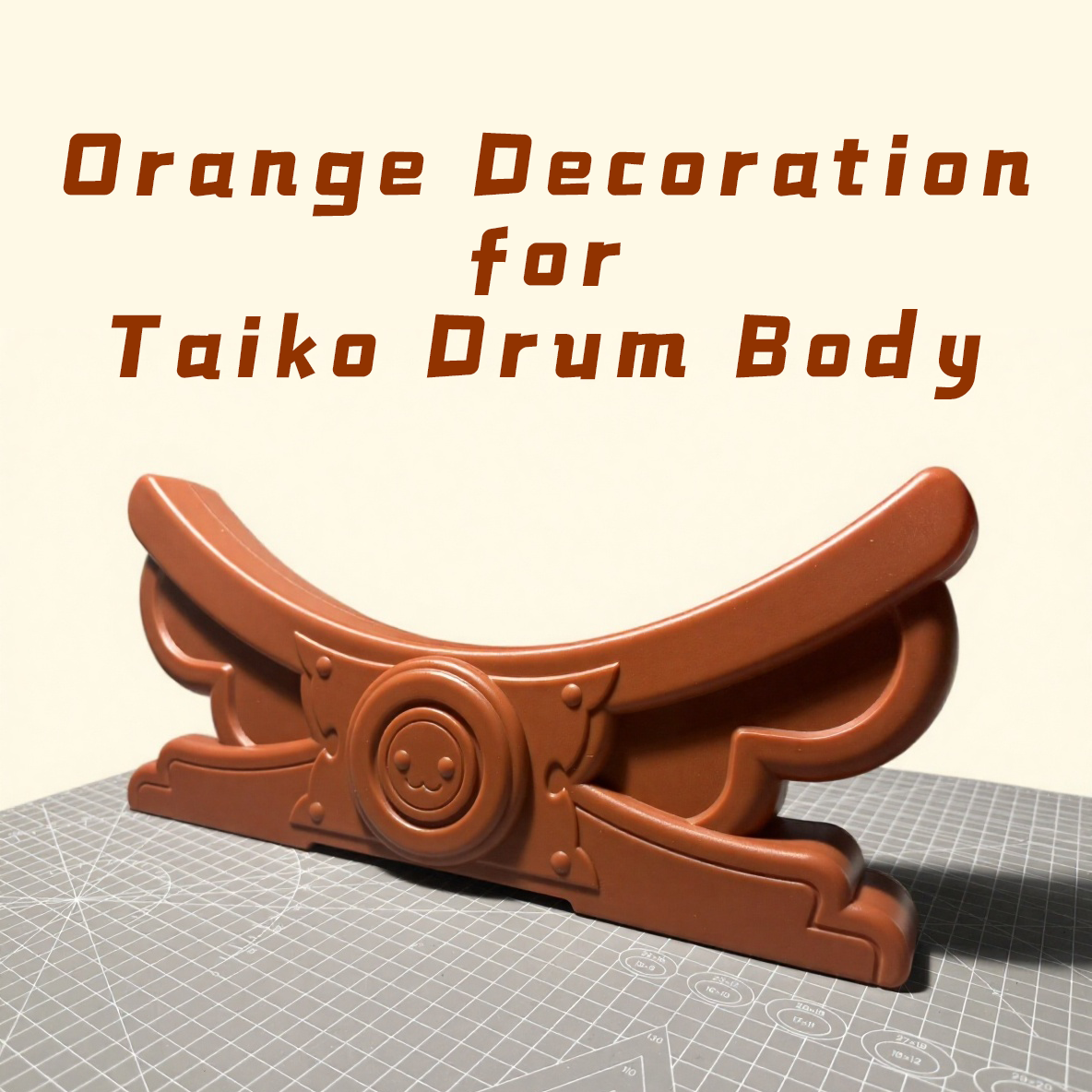 Arcade-Style Orange Decoration for Taiko Drum Body Main image