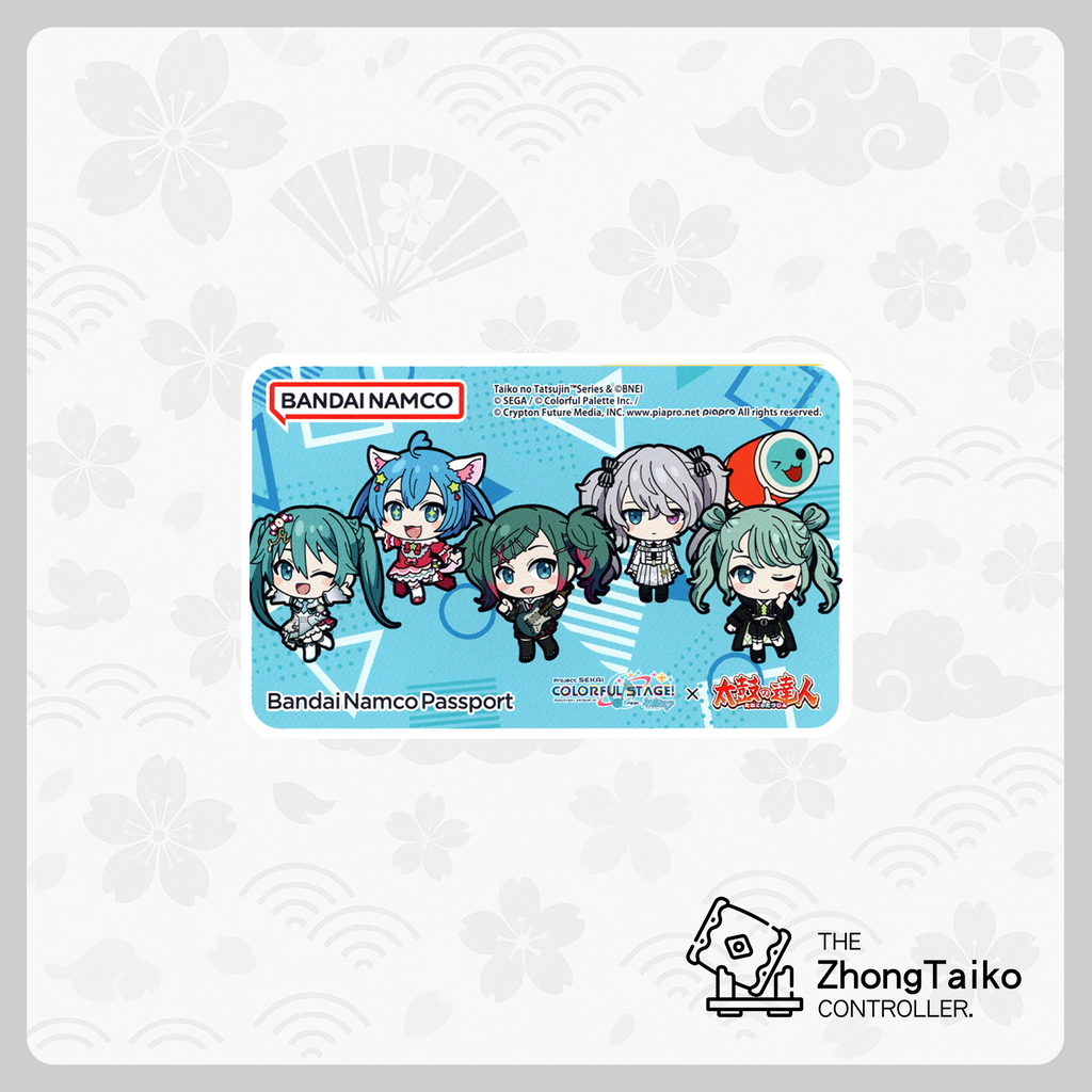 Project SEKAI × Taiko no Tatsujin Banapassport card — Blue design