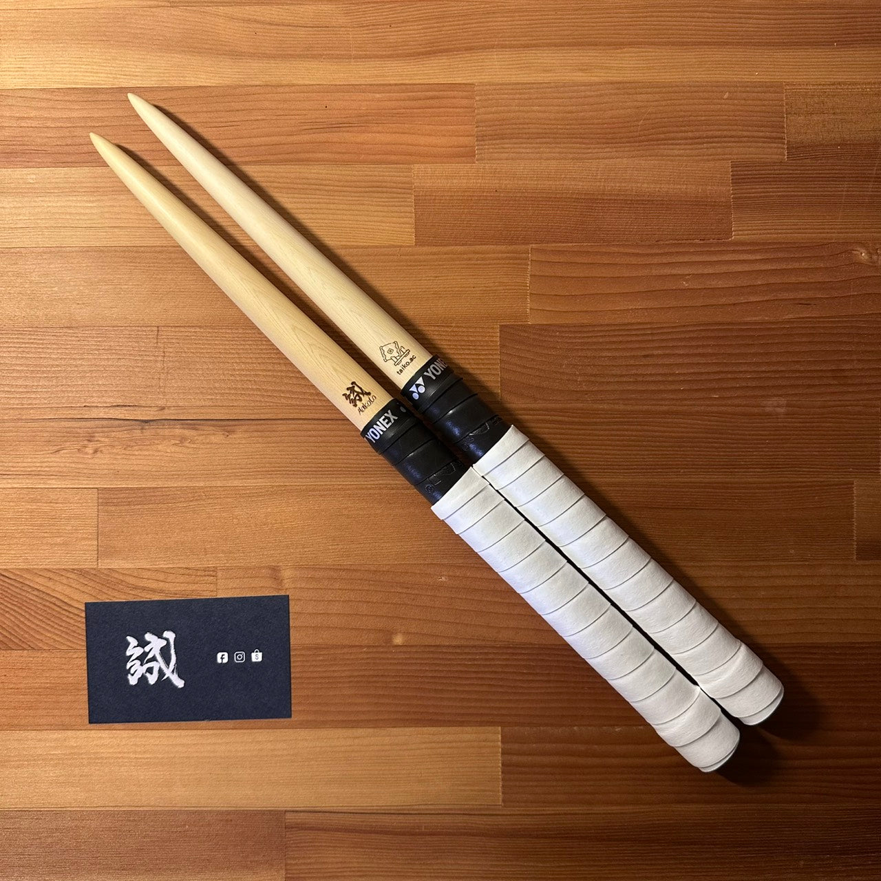 "誠 Makoto" Maibachi — Premium Hand-Finished Taiko Drumsticks (Hiba / Sonido / Hinoki)