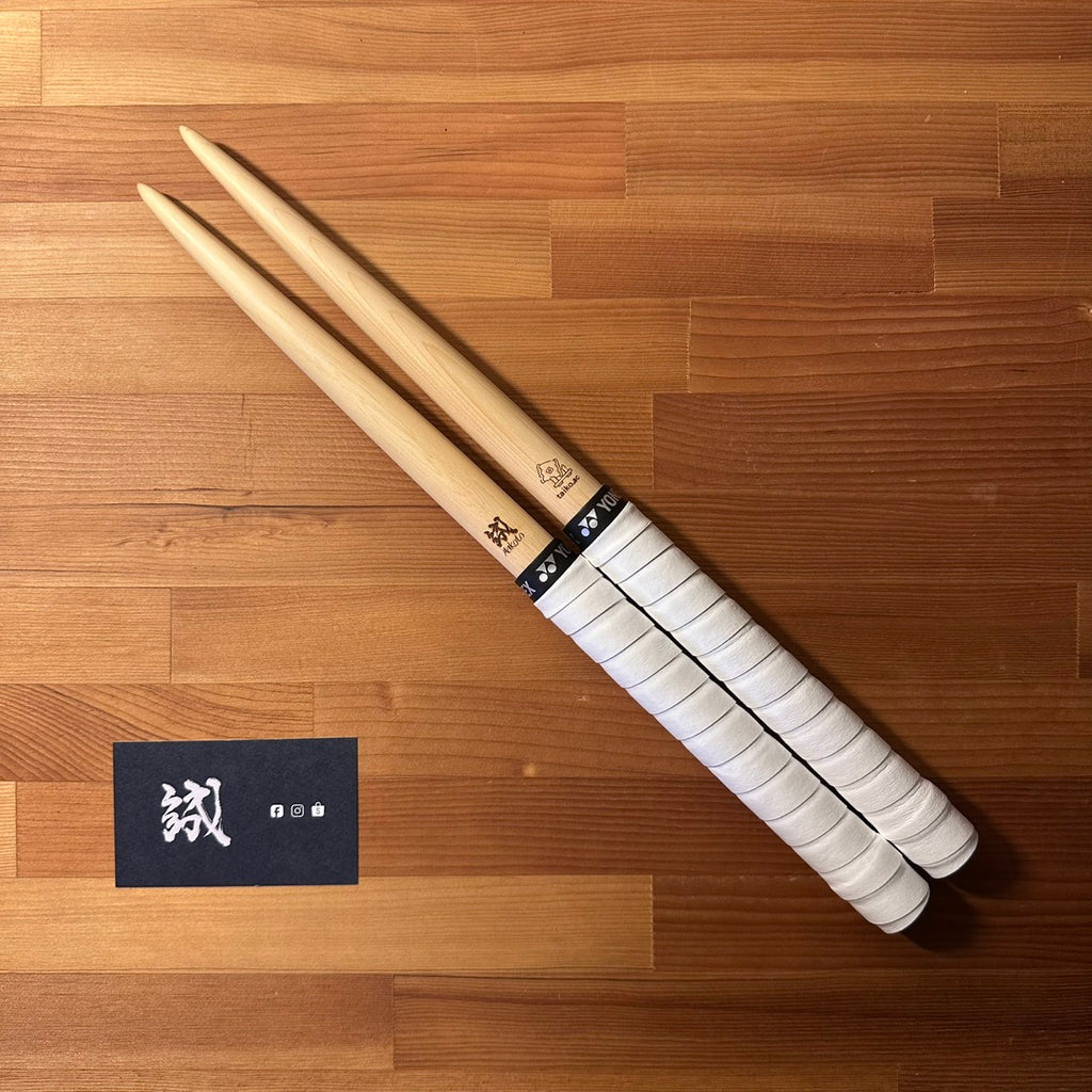 "誠 Makoto" Maibachi — Premium Hand-Finished Taiko Drumsticks (Hiba / Sonido / Hinoki)