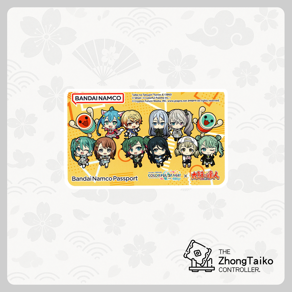 Project SEKAI × Taiko no Tatsujin Banapassport card — Yellow design