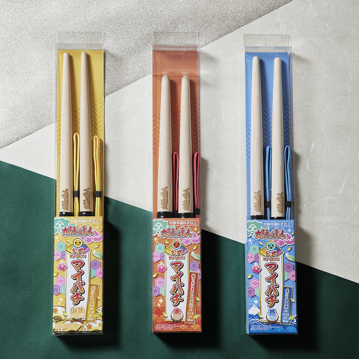Namco official maibachi taiko drumstick — red (aka) version Main image